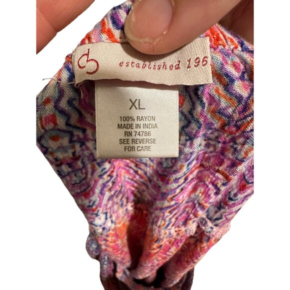 ๐ 2/$20 ๐ Colorful Printed Women's Rayon Skirt XL By Cb - Picture 5 of 5